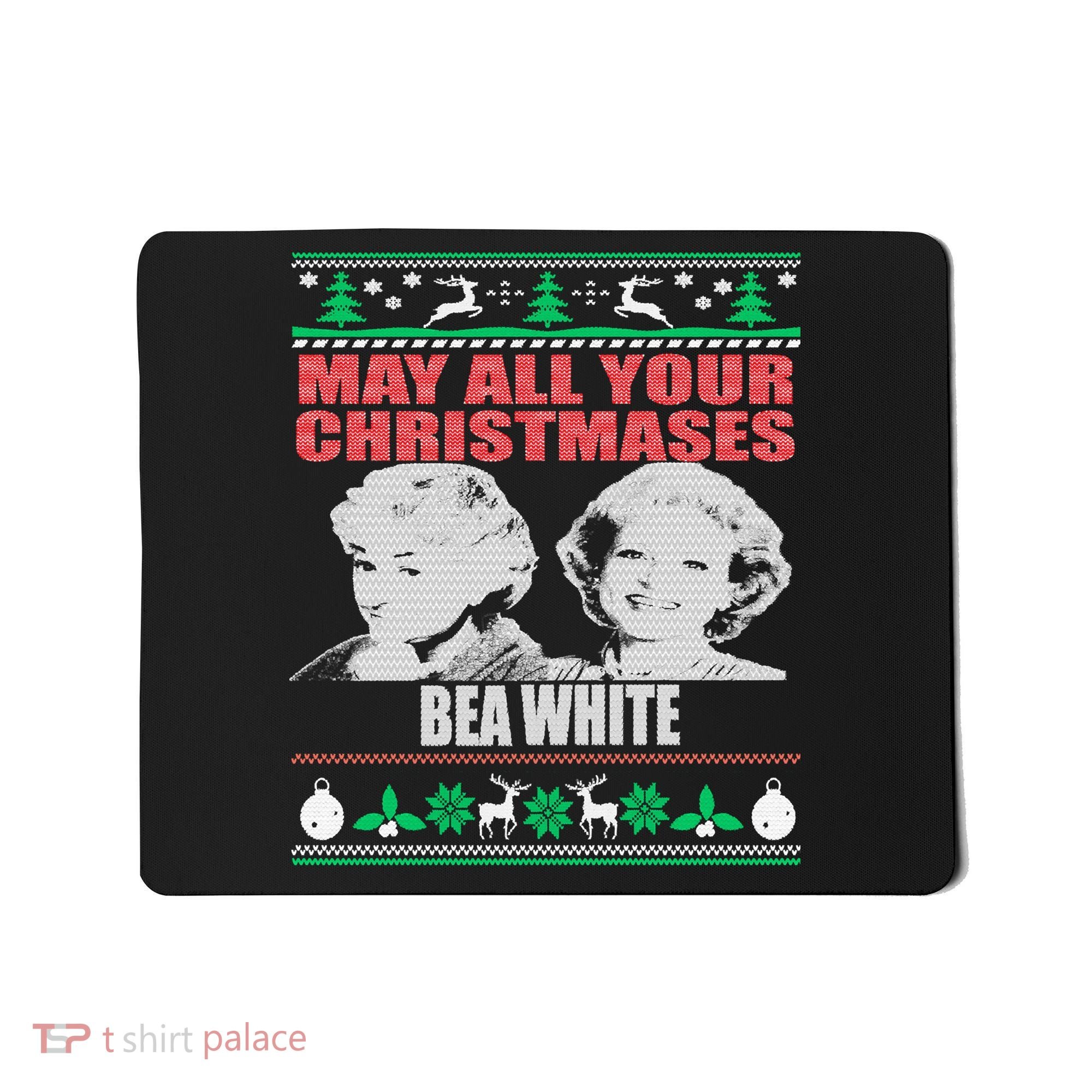 May All Your Christmases Bea White Mousepad
