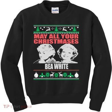 May All Your Christmases Bea White Kids Sweatshirt
