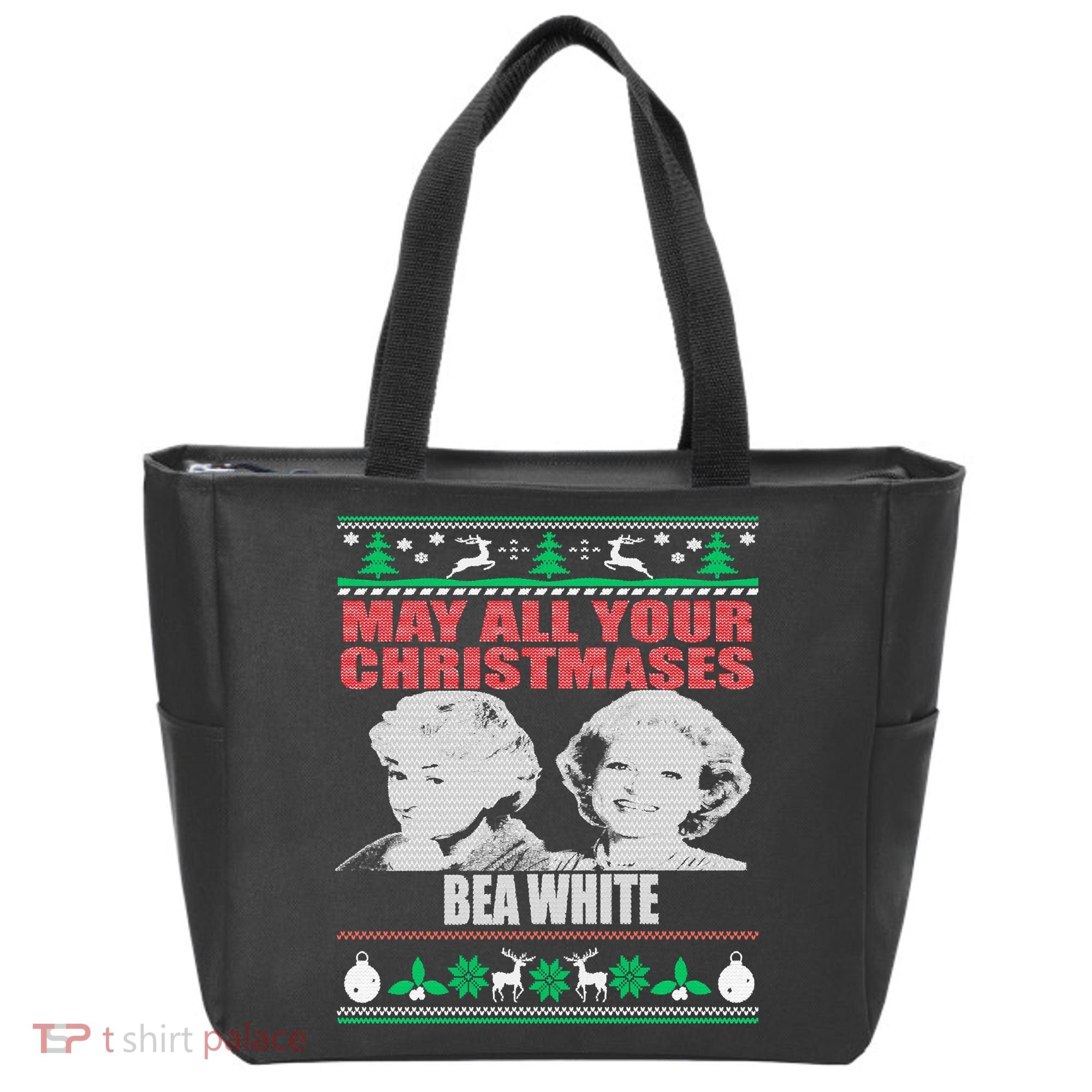 May All Your Christmases Bea White Tote Bag