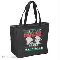 May All Your Christmases Bea White Tote Bag thumb 2