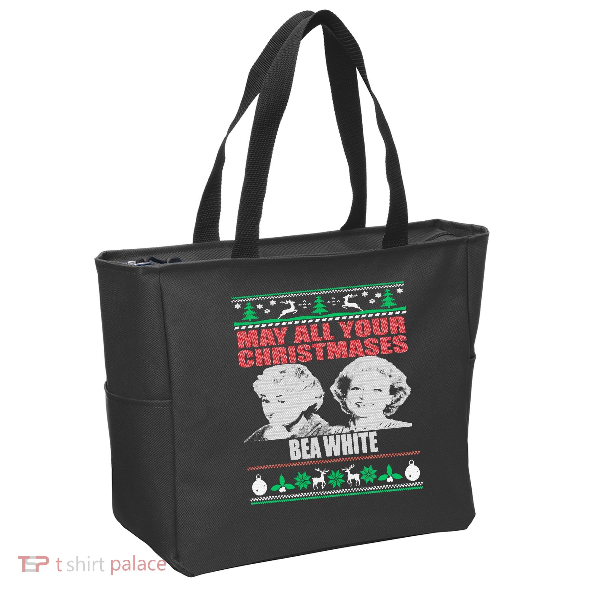 May All Your Christmases Bea White Tote Bag