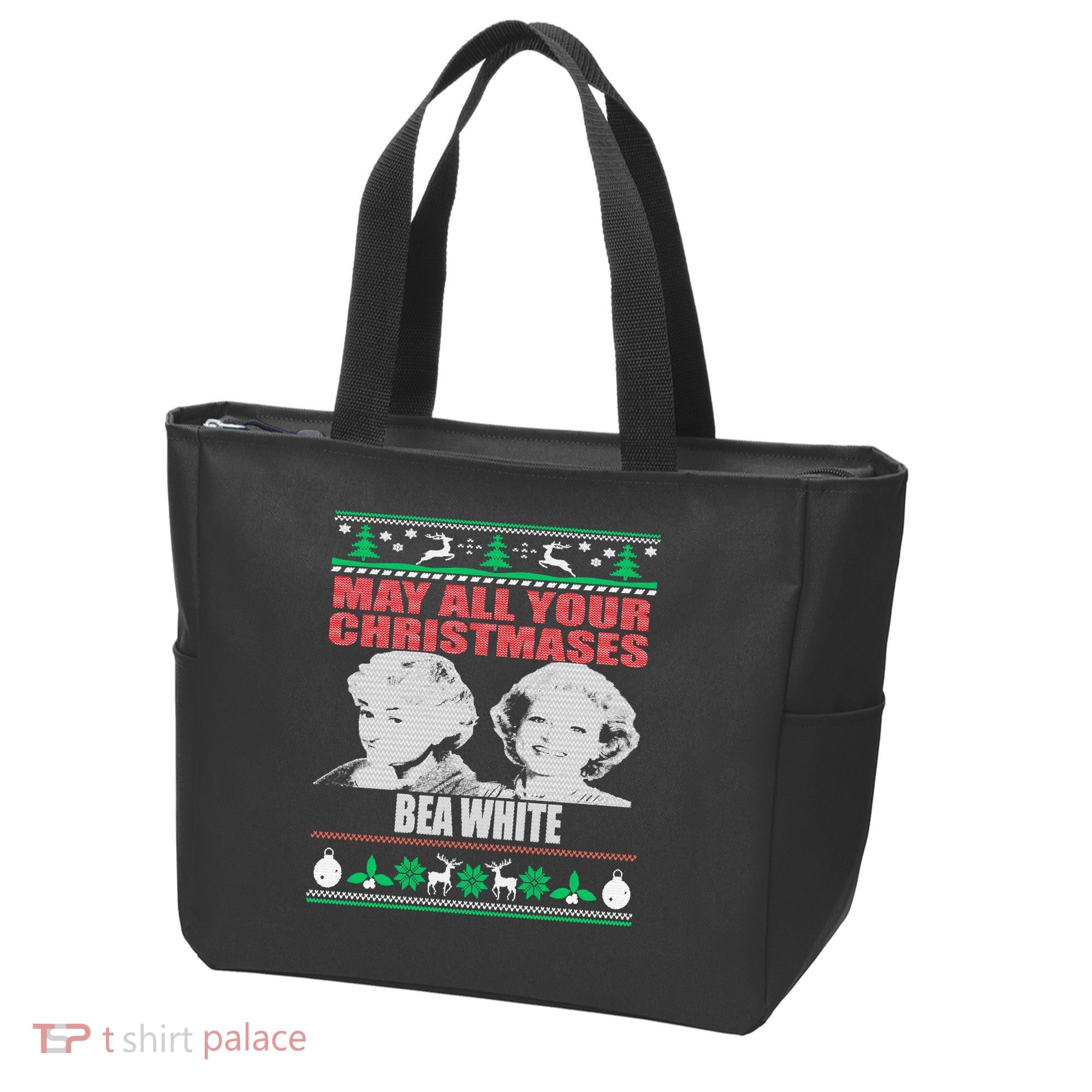 May All Your Christmases Bea White Tote Bag