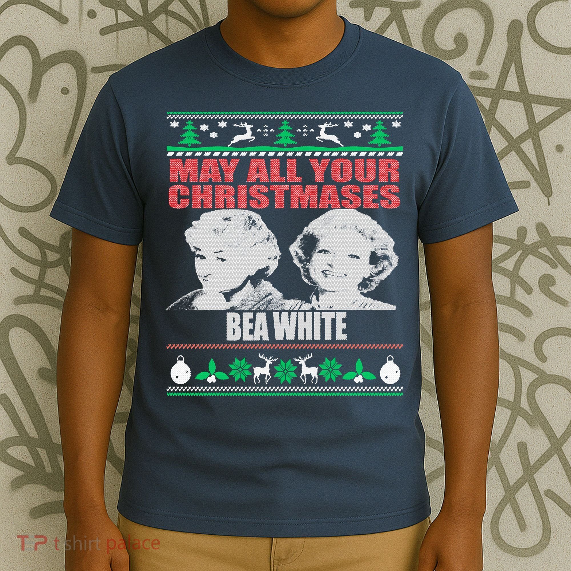 May All Your Christmases Bea White T-Shirt