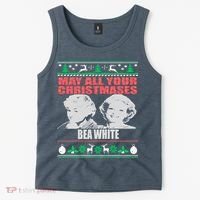 May All Your Christmases Bea White Tank Top thumb 2