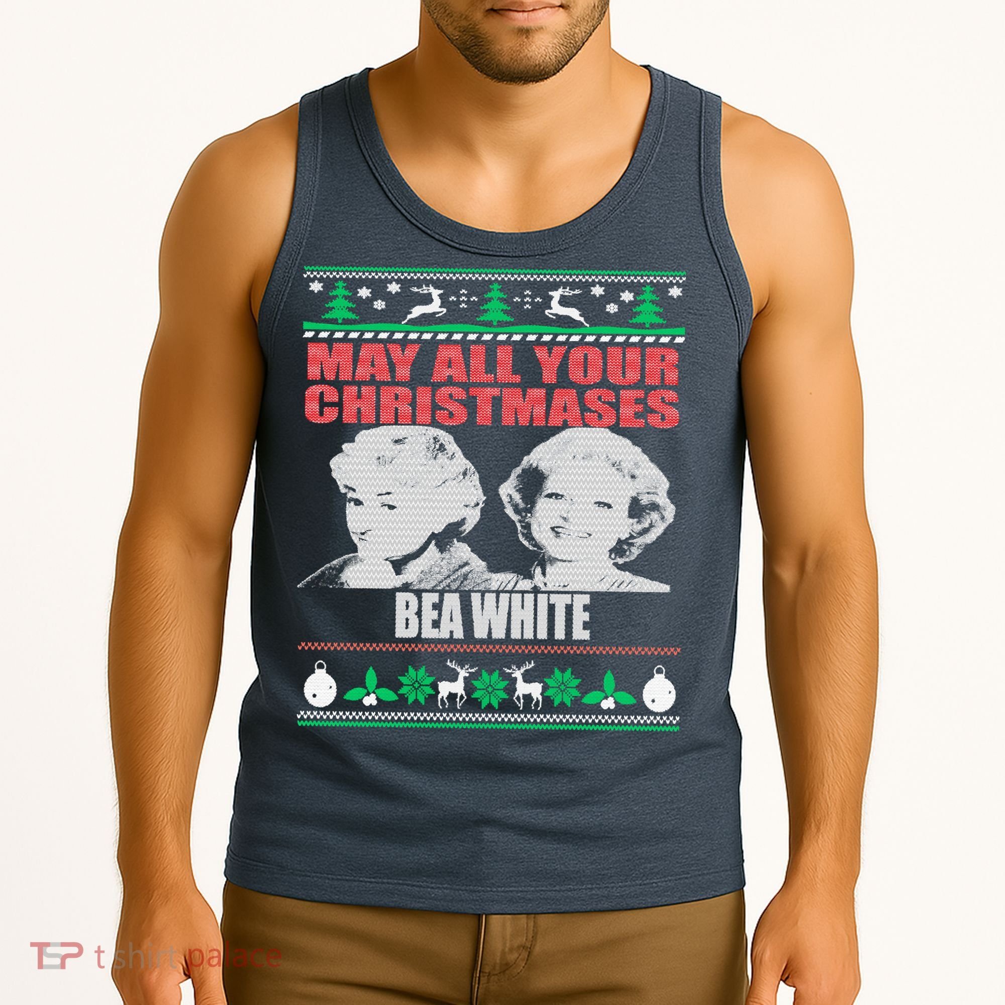 May All Your Christmases Bea White Tank Top