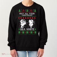 May All Your Christmases Bea White Funny Holiday Ugly Cute Gift Women's Sweatshirt thumb 0