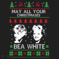 May All Your Christmases Bea White Funny Holiday Ugly Cute Gift Hat thumb 2