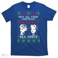 May All Your Christmases Bea White Funny Holiday Ugly Cute Gift T-Shirt thumb 0