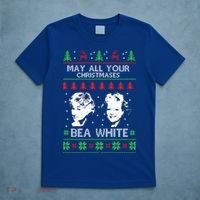 May All Your Christmases Bea White Funny Holiday Ugly Cute Gift T-Shirt thumb 5