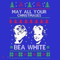May All Your Christmases Bea White Funny Holiday Ugly Cute Gift Tumbler thumb 3