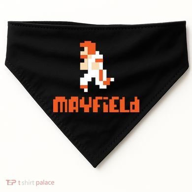 Mayfield Pixel Quarterback Cleveland USA-Made Doggie Bandana