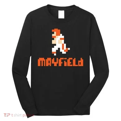 Mayfield Pixel Quarterback Cleveland Long Sleeve Shirt