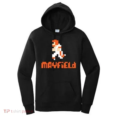 Mayfield Pixel Quarterback Cleveland Women's Hoodie