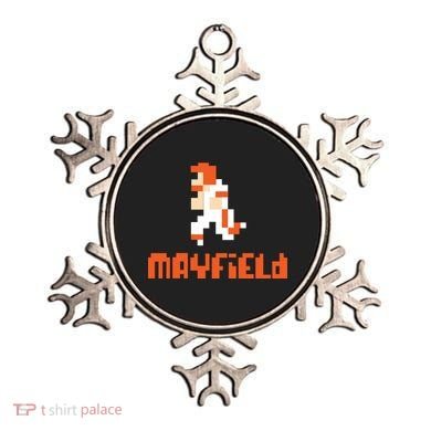 Mayfield Pixel Quarterback Cleveland Ornament