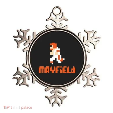 Mayfield Pixel Quarterback Cleveland Ornament