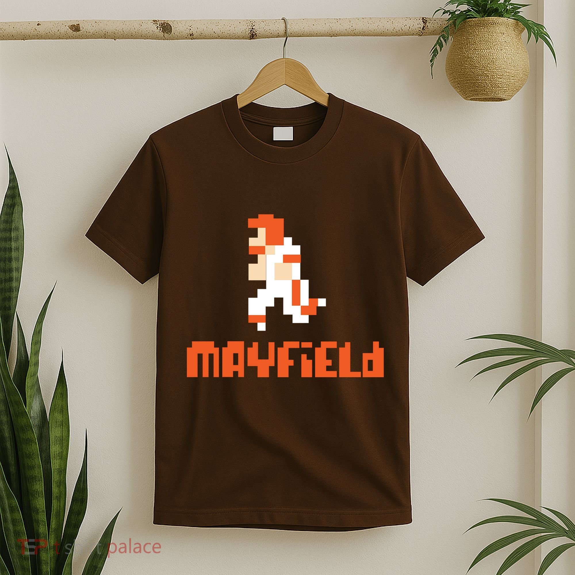 Mayfield Pixel Quarterback Cleveland T-Shirt