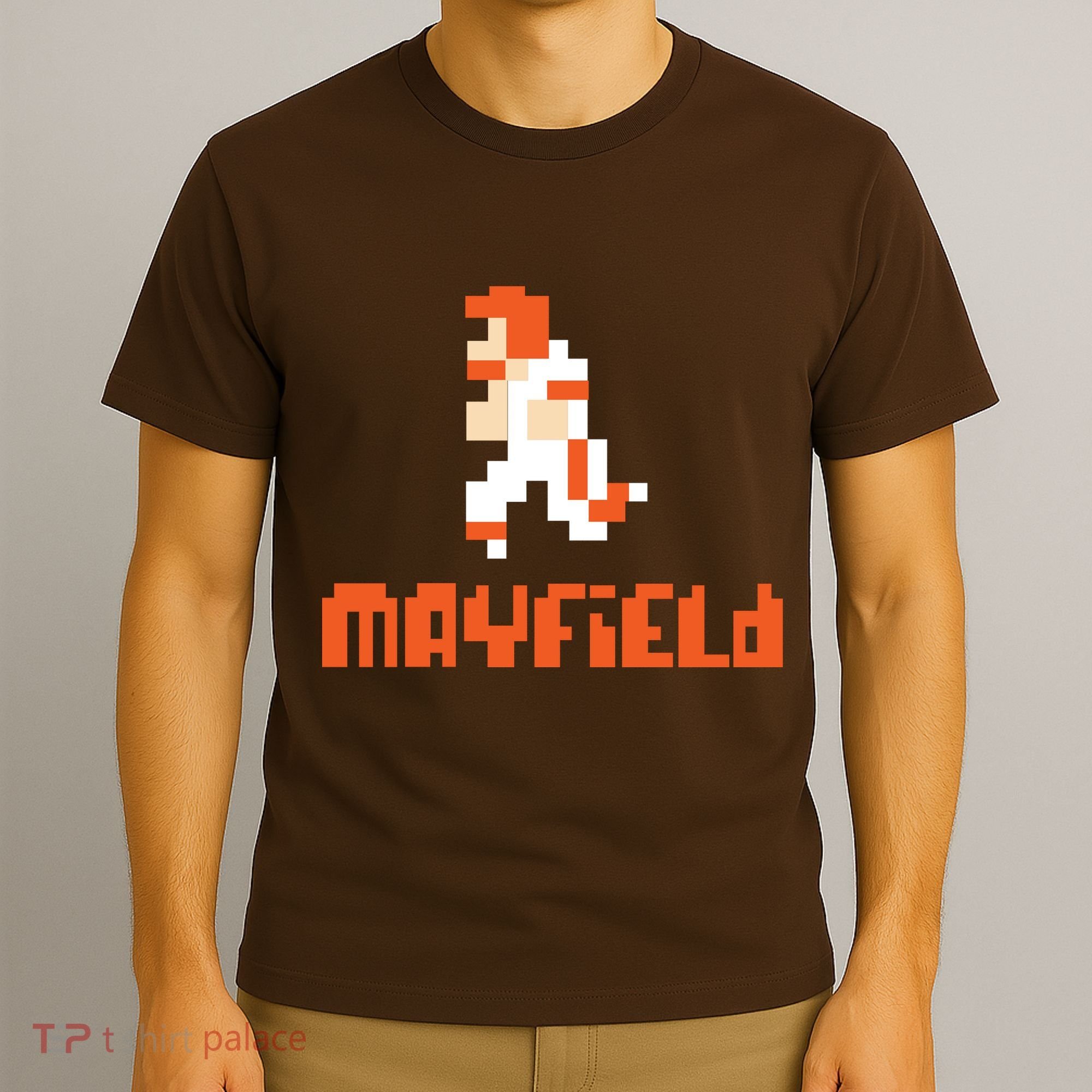 Mayfield Pixel Quarterback Cleveland T-Shirt