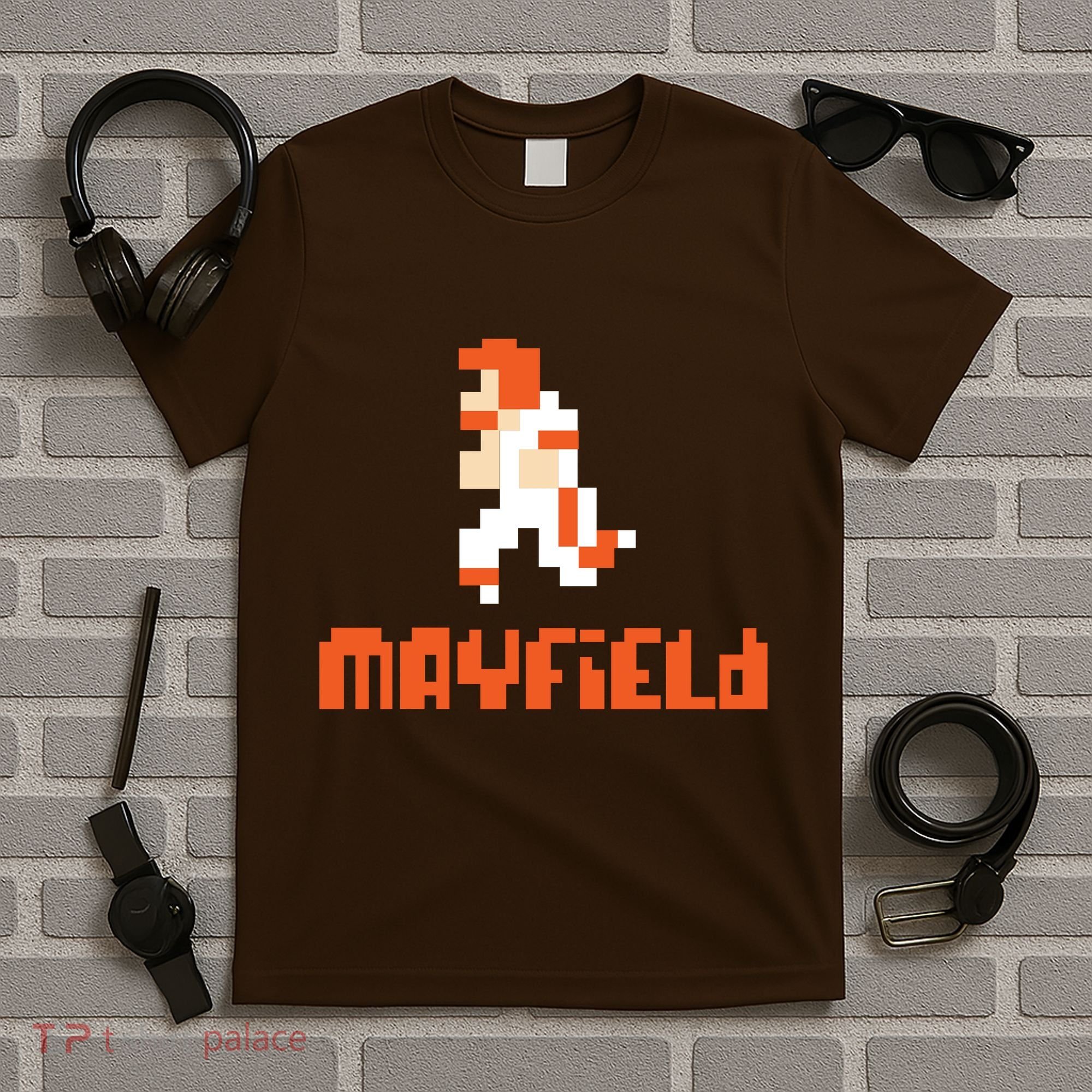 Mayfield Pixel Quarterback Cleveland T-Shirt