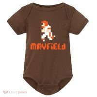 Mayfield Pixel Quarterback Cleveland Baby Bodysuit thumb 0