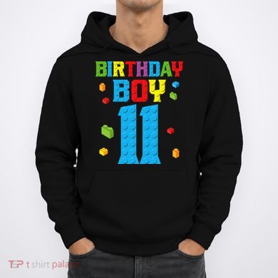 Master Builder 11th Birthday 11 Year Building Bricks Hoodie