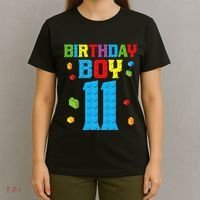 Master Builder 11th Birthday 11 Year Building Bricks T-Shirt thumb 4