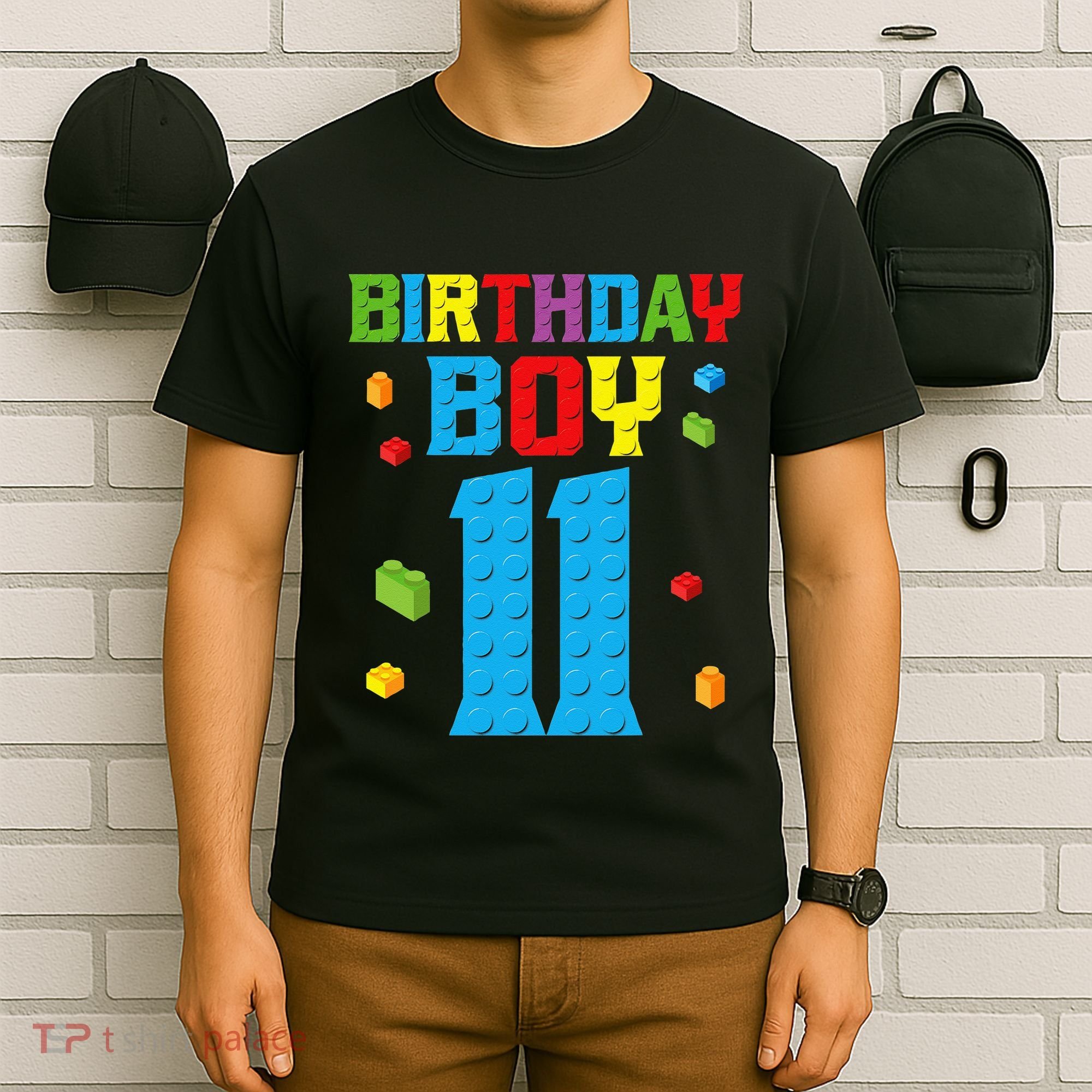 Master Builder 11th Birthday 11 Year Building Bricks T-Shirt