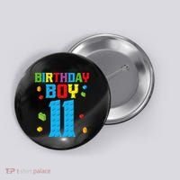 Master Builder 11th Birthday 11 Year Building Bricks Button thumb 0