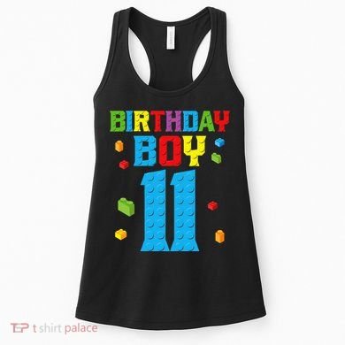 Master Builder 11th Birthday 11 Year Building Bricks Women's Tank Top