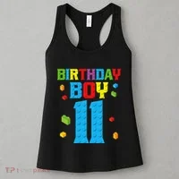 Master Builder 11th Birthday 11 Year Building Bricks Women's Tank Top thumb 3
