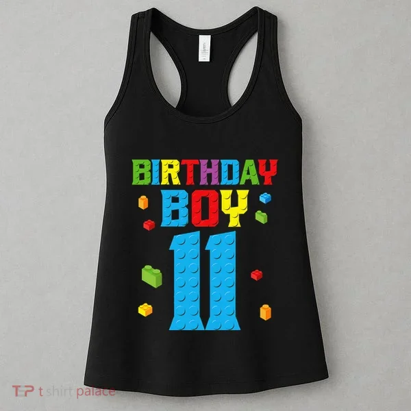 Master Builder 11th Birthday 11 Year Building Bricks Women's Tank Top