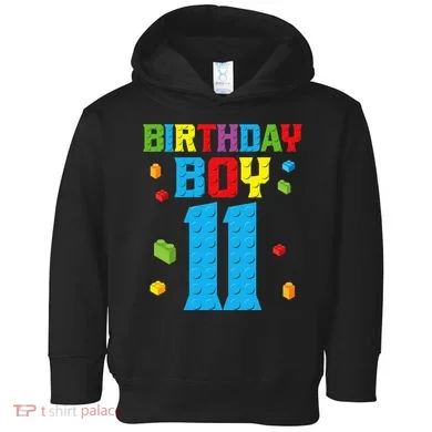 Master Builder 11th Birthday 11 Year Building Bricks Toddler Hoodie