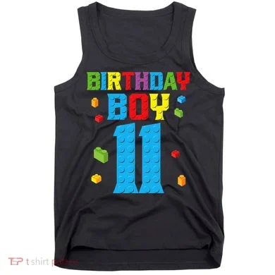 Master Builder 11th Birthday 11 Year Building Bricks Tank Top