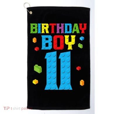 Master Builder 11th Birthday 11 Year Building Bricks Golf Towel