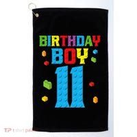 Master Builder 11th Birthday 11 Year Building Bricks Golf Towel thumb 0