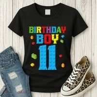 Master Builder 11th Birthday 11 Year Building Bricks Women's T-Shirt thumb 3