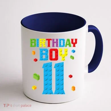 Master Builder 11th Birthday 11 Year Building Bricks Coffee Mug back