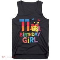 Master Builder 11th Birthday Girl 11 Year Old Brick Blocks Tank Top thumb 0
