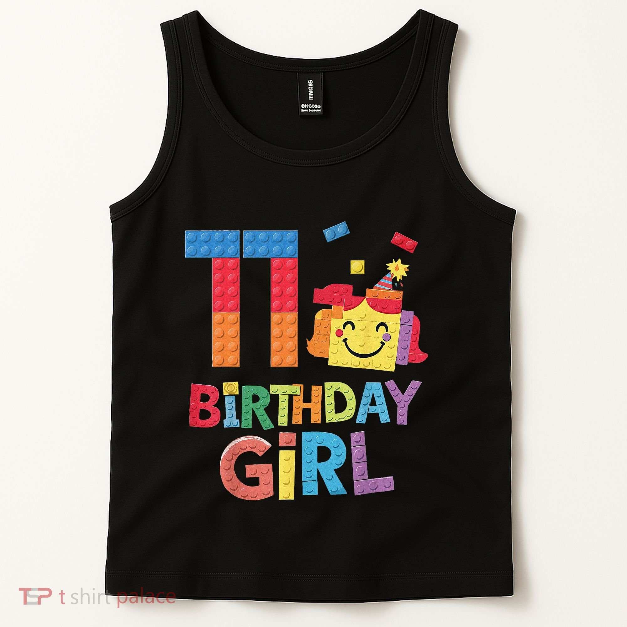 Master Builder 11th Birthday Girl 11 Year Old Brick Blocks Tank Top