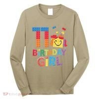 Master Builder 11th Birthday Girl 11 Year Old Brick Blocks Long Sleeve Shirt thumb 0