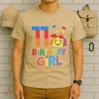 Master Builder 11th Birthday Girl 11 Year Old Brick Blocks T-Shirt thumb 6