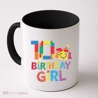 Master Builder 10th Birthday Girl 10 Year Old Brick Blocks Coffee Mug thumb 0