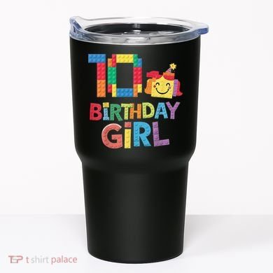 Master Builder 10th Birthday Girl 10 Year Old Brick Blocks Tumbler