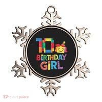 Master Builder 10th Birthday Girl 10 Year Old Brick Blocks Ornament thumb 0
