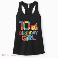 Master Builder 10th Birthday Girl 10 Year Old Brick Blocks Women's Tank Top thumb 0