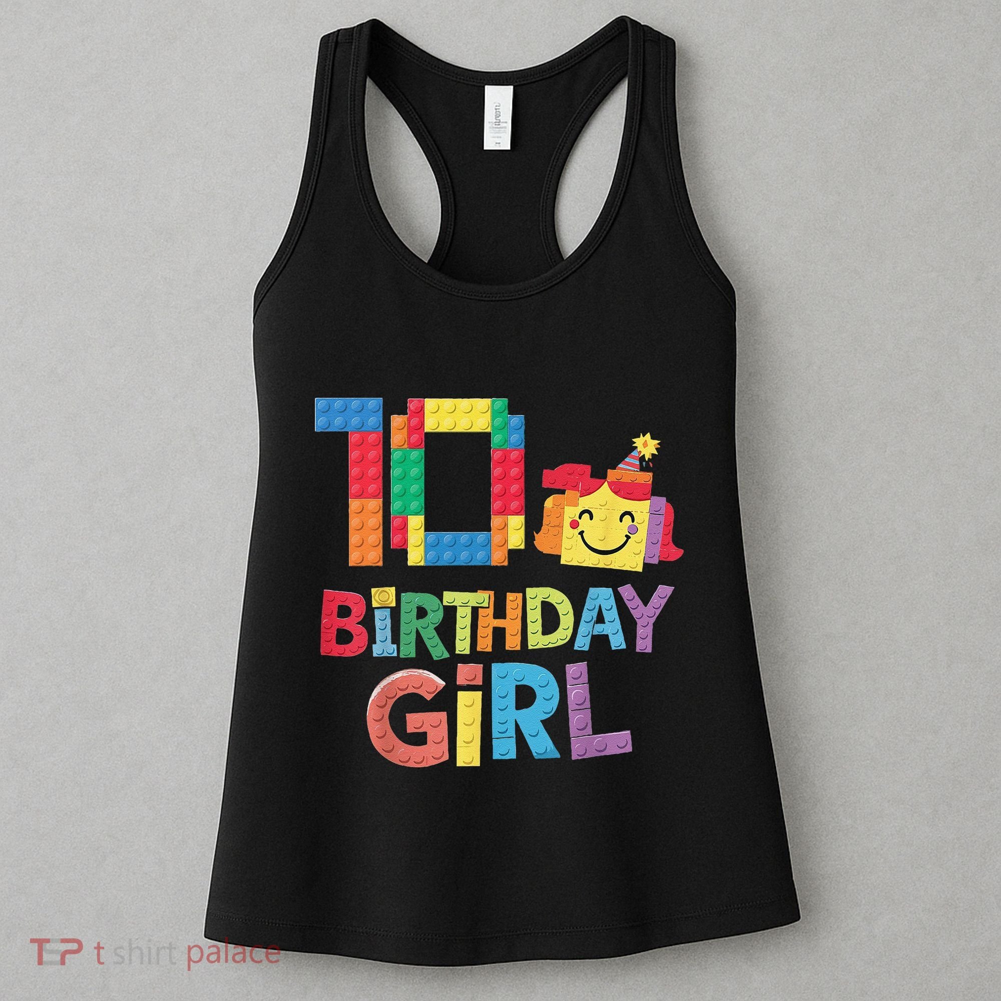 Master Builder 10th Birthday Girl 10 Year Old Brick Blocks Women's Tank Top