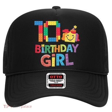 Master Builder 10th Birthday Girl 10 Year Old Brick Blocks Hat