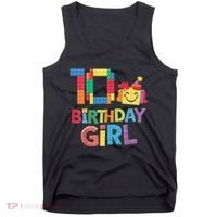 Master Builder 10th Birthday Girl 10 Year Old Brick Blocks Tank Top thumb 0