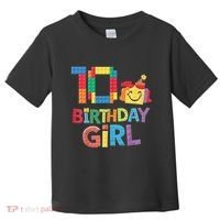 Master Builder 10th Birthday Girl 10 Year Old Brick Blocks Toddler T-Shirt thumb 0