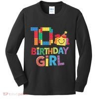 Master Builder 10th Birthday Girl 10 Year Old Brick Blocks Kids Long Sleeve Shirt thumb 0