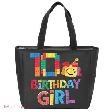 Master Builder 10th Birthday Girl 10 Year Old Brick Blocks Tote Bag